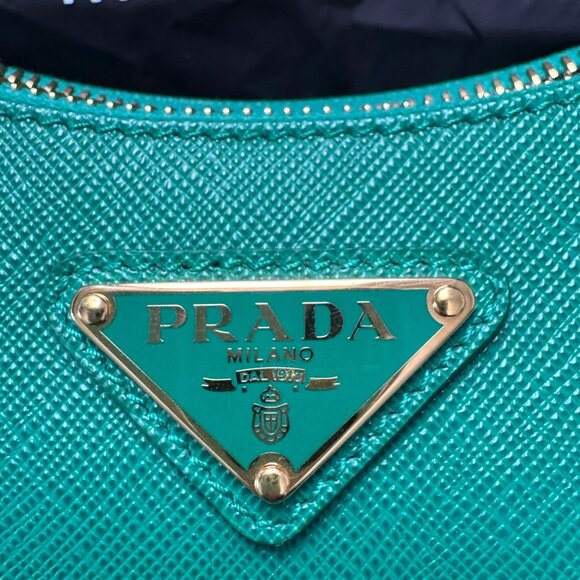 PRADA Green Saffiano Leather Re-Edition Mini Bag - Picture 3 of 13